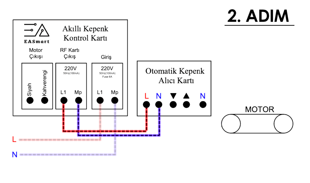 EASmart kepenk bağlantısı adım 2